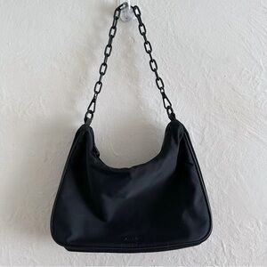 Aldo Onardoniel Black Chain Strap Curved Shoulder Bag